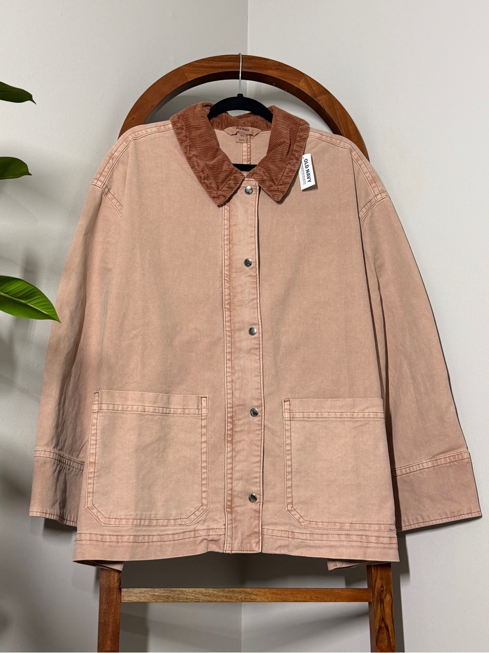 Old Navy XXL Canvas Barn Chore Coat in Antique Rose NEW